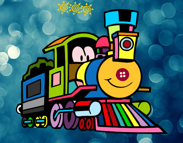 Dibujo Tren divertido pintado por kattyjoel
