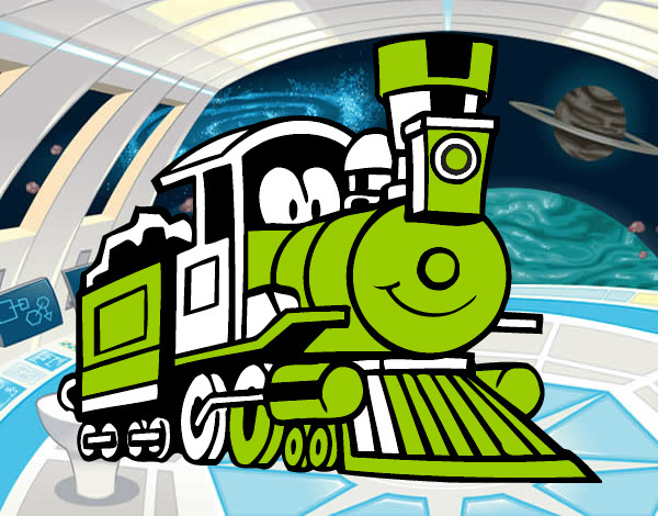 Dibujo Tren divertido pintado por panchita2