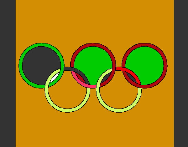 Dibujo Anillas de los juegos olimpícos pintado por stocn