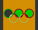 Dibujo Anillas de los juegos olimpícos pintado por stocn
