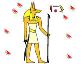 Dibujo Anubis pintado por monse456