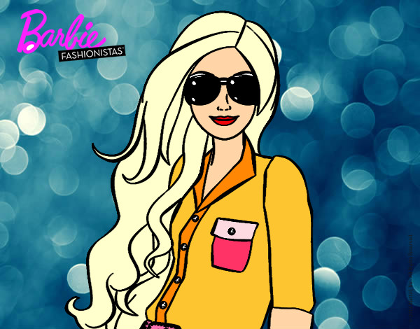Dibujo Barbie con gafas de sol pintado por da12306