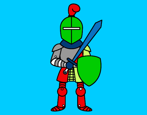 Dibujo Caballero con espada y escudo pintado por DianaBlan