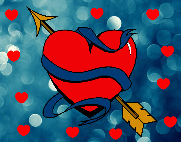 Dibujo Corazón con flecha III pintado por reiner
