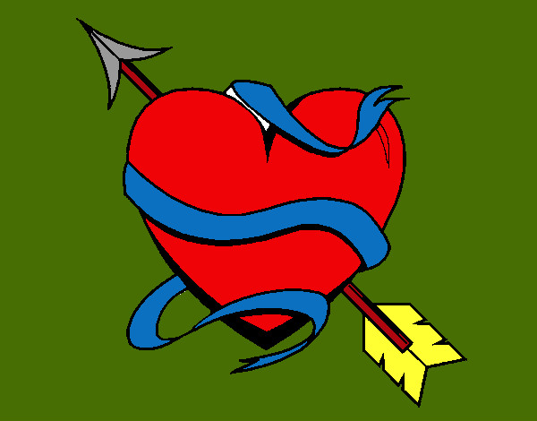 Dibujo Corazón con flecha III pintado por dominiqu