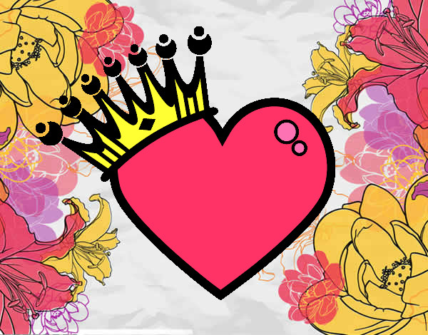 Dibujo Corazón coronado pintado por lulypops