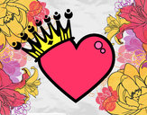 Dibujo Corazón coronado pintado por lulypops