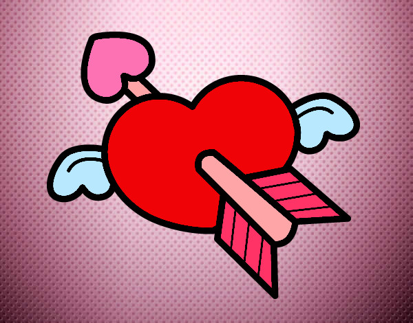 Dibujo Corazón de San Valentín pintado por lulypops
