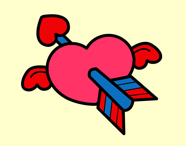 Dibujo Corazón de San Valentín pintado por stocn