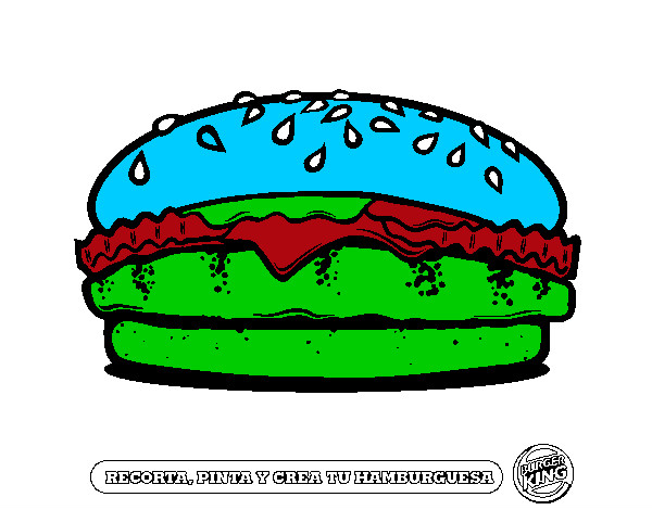 Dibujo Crea tu hamburguesa pintado por DianaBlan