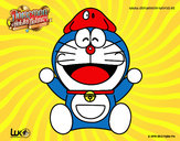 Dibujo Doraemon feliz pintado por antuana