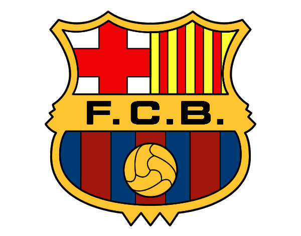 Dibujo Escudo del F.C. Barcelona pintado por pierosaez