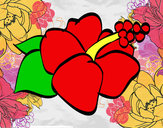 Dibujo Flor de lagunaria pintado por cool7124