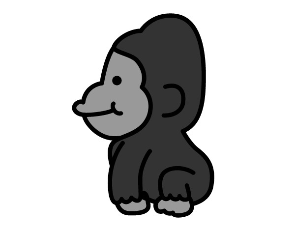 Dibujo Gorila bebé pintado por xXMadeXx