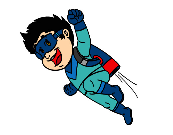 Dibujo Héroe volando pintado por cool7124