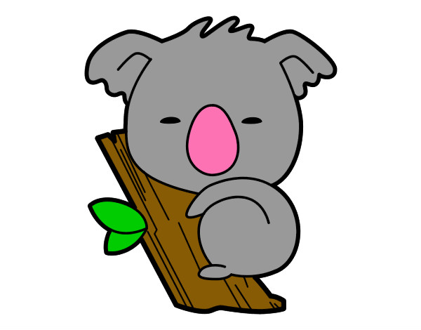 Dibujo Koala bebé pintado por chacadinal