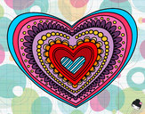 Dibujo Mandala corazón pintado por Desy4