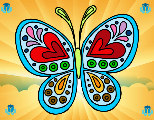 Dibujo Mandala mariposa pintado por Ekal16