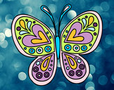 Dibujo Mandala mariposa pintado por Marsu14