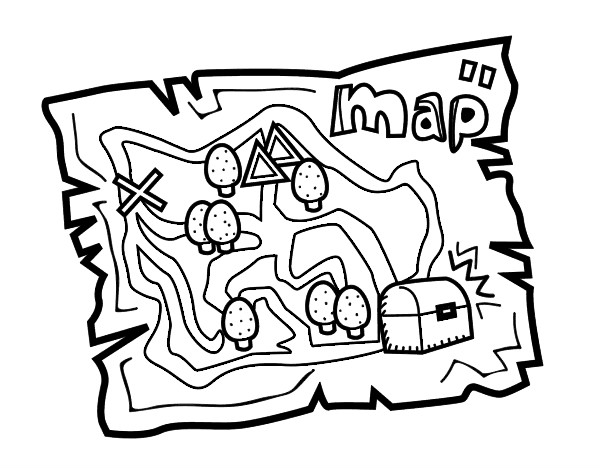 Dibujo Mapa del tesoro pintado por LauraI