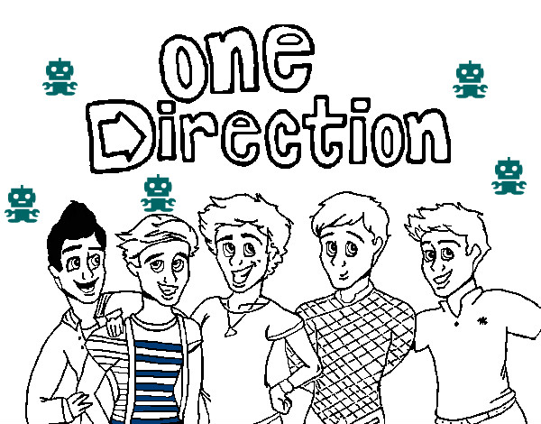 Dibujo One Direction 3 pintado por MelySTYLES