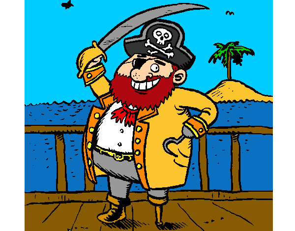 Dibujo Pirata a bordo pintado por Jor2811