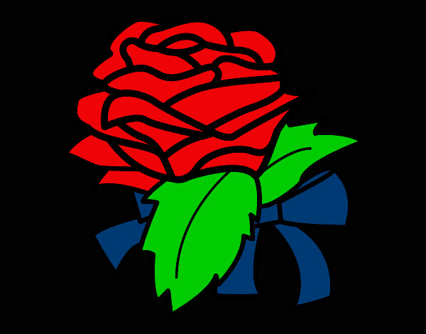 Dibujo Rosa, flor pintado por chiguiline