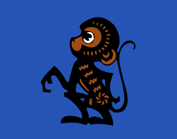 Dibujo Signo del mono pintado por antuana