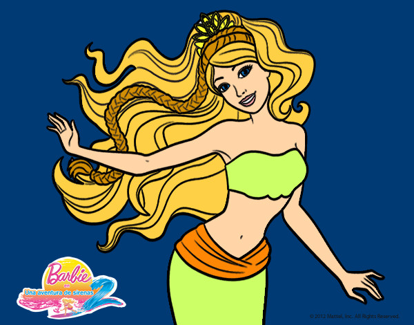 Dibujo Sirena con corona pintado por ardnas