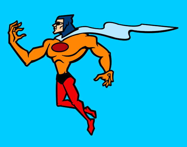 Dibujo Superhéroe poderoso pintado por MBJM