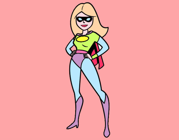 Dibujo Superheroina pintado por Meloki