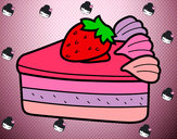 Dibujo Tarta de fresas pintado por stefany546