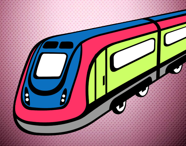 Dibujo Tren de alta velocidad pintado por Mafer08