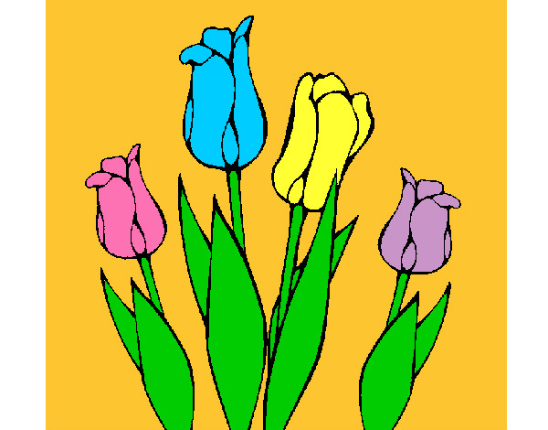 Dibujo Tulipanes pintado por lizette