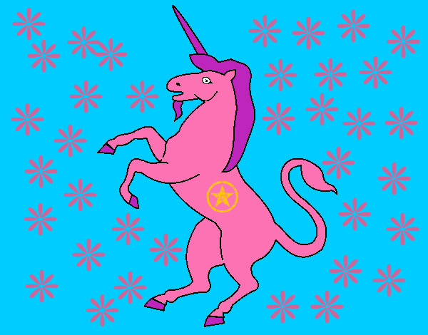Dibujo Unicornio 1 pintado por wiii