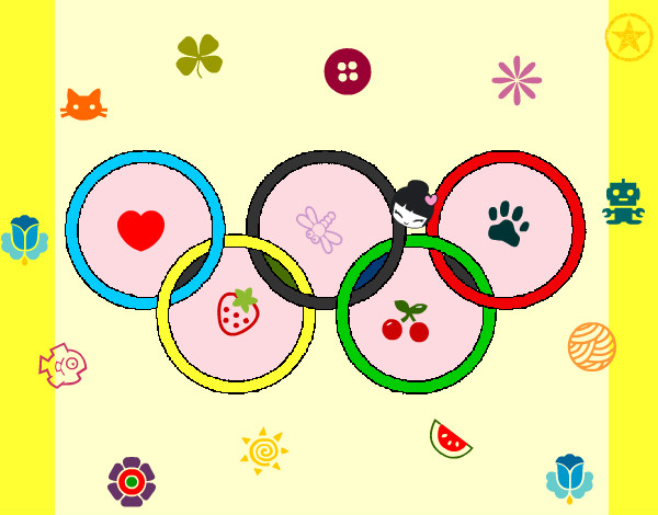 Dibujo Anillas de los juegos olimpícos pintado por Melisa