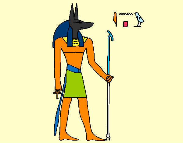 Dibujo Anubis pintado por michele846