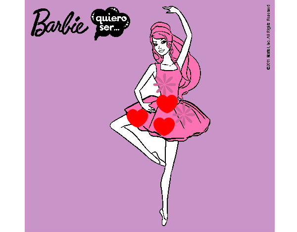 Dibujo Barbie bailarina de ballet pintado por llumeta