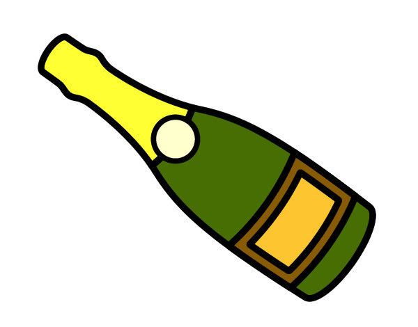 Dibujo Botella de champagne pintado por osvaldito