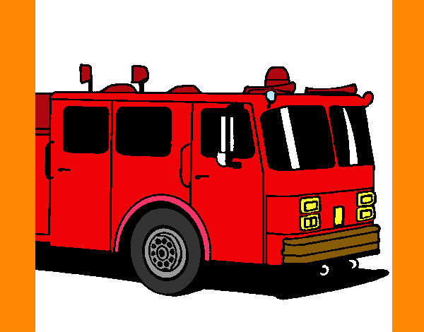 Dibujo Camión de bomberos pintado por valeria14