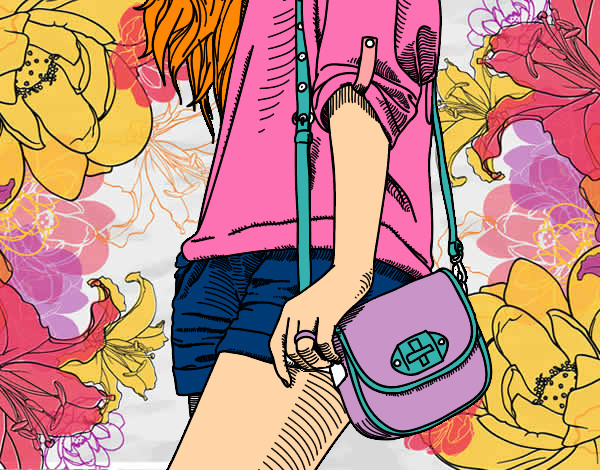 Dibujo Chica con bolso pintado por ireirenene