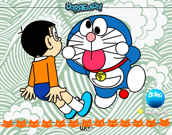 Dibujo Doraemon y Nobita pintado por CamiiPier