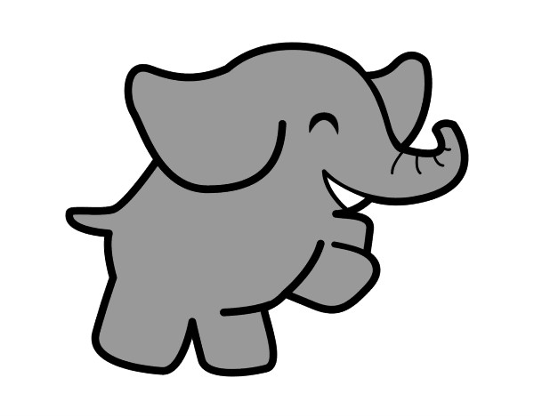 Dibujo Elefante bailarín pintado por majo0221