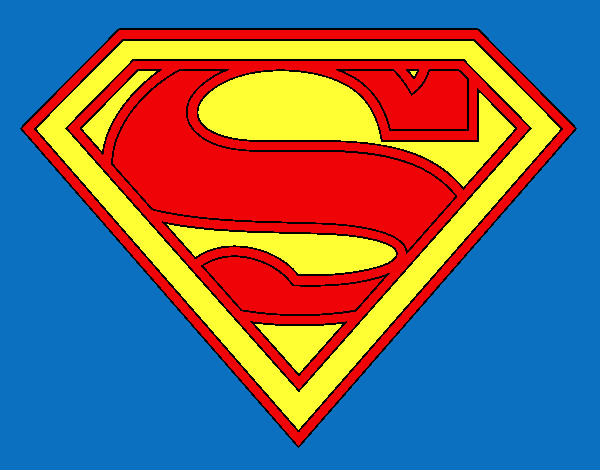 Dibujo Escudo de Superman pintado por mixerioner