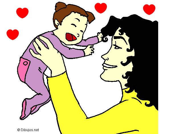 Dibujo Madre con su bebe 1 pintado por zoeazam