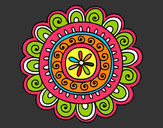 Dibujo Mandala alegre pintado por lania