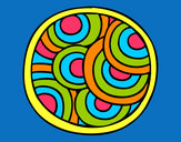 Dibujo Mandala circular pintado por lania