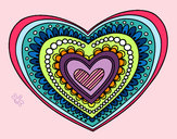 Dibujo Mandala corazón pintado por Sofi2014
