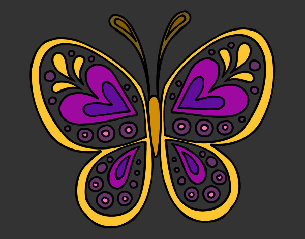 Dibujo Mandala mariposa pintado por Ivannka