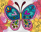 Dibujo Mandala mariposa pintado por minny290
